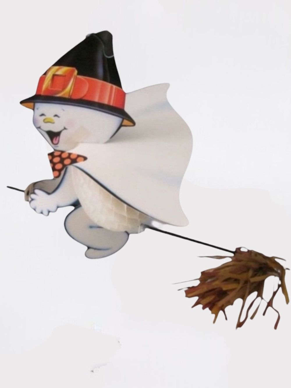 Vintage Beistle Die Cut Flying Witch and Ghost Halloween Decor - Picture 4 of 5